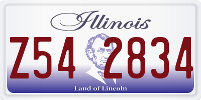IL license plate Z542834