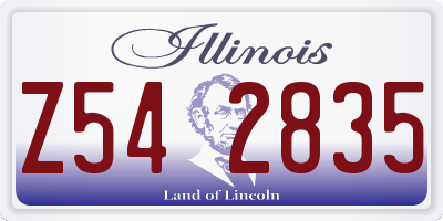 IL license plate Z542835