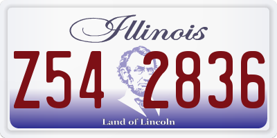 IL license plate Z542836