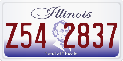 IL license plate Z542837