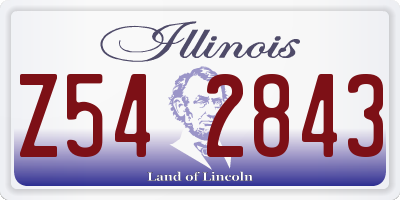 IL license plate Z542843
