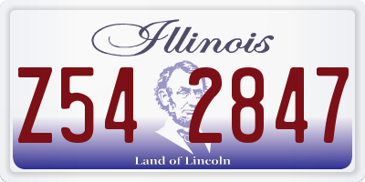 IL license plate Z542847