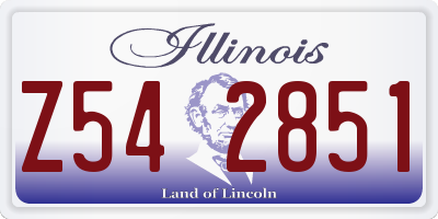 IL license plate Z542851