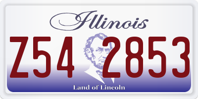 IL license plate Z542853