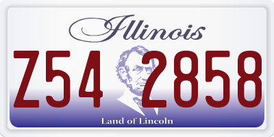 IL license plate Z542858