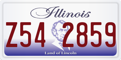 IL license plate Z542859