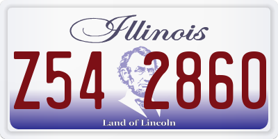 IL license plate Z542860