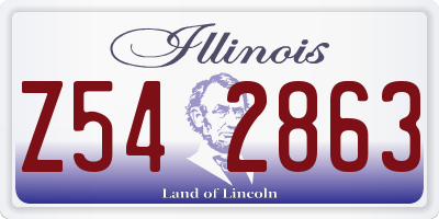 IL license plate Z542863