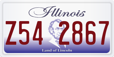 IL license plate Z542867