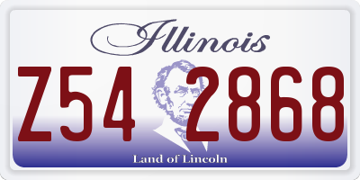 IL license plate Z542868