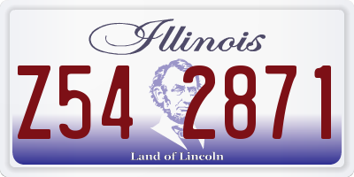 IL license plate Z542871