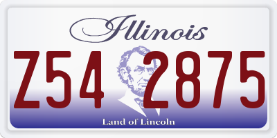 IL license plate Z542875