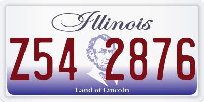 IL license plate Z542876