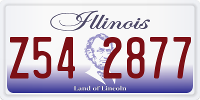 IL license plate Z542877