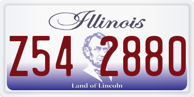 IL license plate Z542880