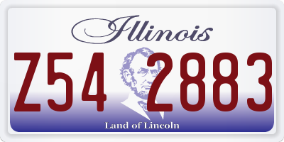 IL license plate Z542883