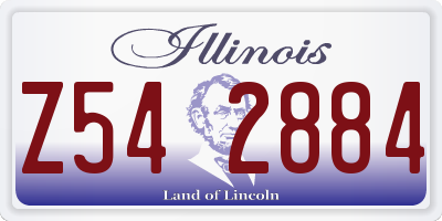 IL license plate Z542884
