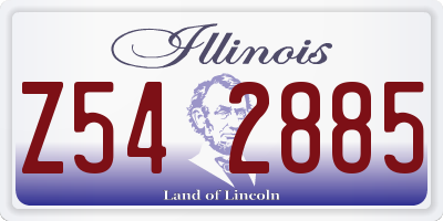 IL license plate Z542885