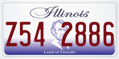 IL license plate Z542886
