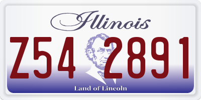 IL license plate Z542891