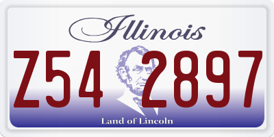 IL license plate Z542897
