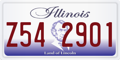 IL license plate Z542901