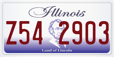 IL license plate Z542903