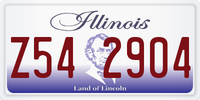 IL license plate Z542904