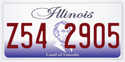 IL license plate Z542905