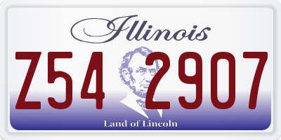 IL license plate Z542907