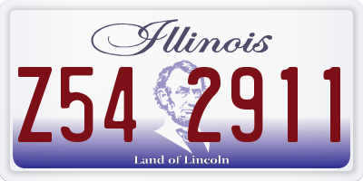 IL license plate Z542911