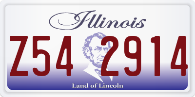 IL license plate Z542914