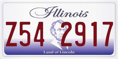 IL license plate Z542917