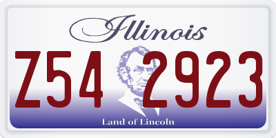 IL license plate Z542923