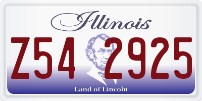 IL license plate Z542925
