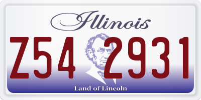 IL license plate Z542931