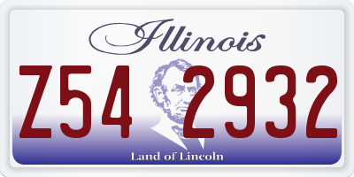 IL license plate Z542932