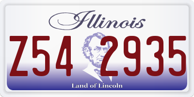 IL license plate Z542935