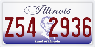 IL license plate Z542936
