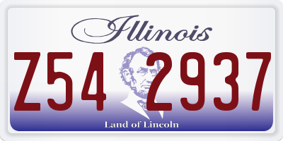 IL license plate Z542937