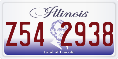 IL license plate Z542938