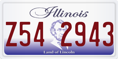 IL license plate Z542943