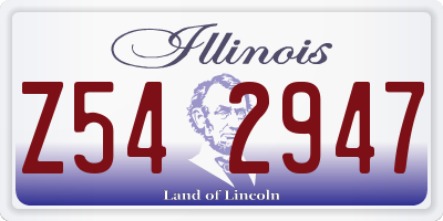 IL license plate Z542947