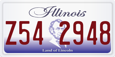 IL license plate Z542948