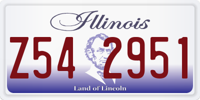 IL license plate Z542951