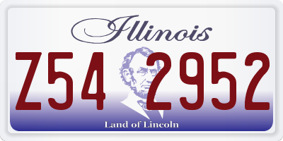 IL license plate Z542952
