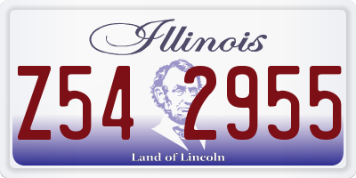 IL license plate Z542955