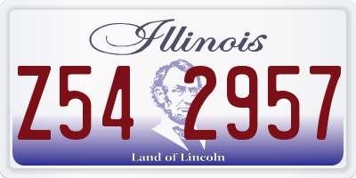 IL license plate Z542957