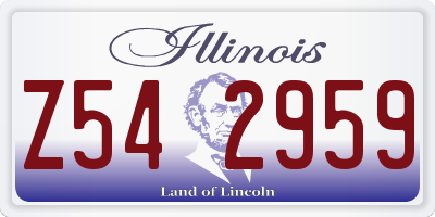 IL license plate Z542959