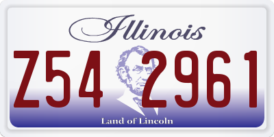 IL license plate Z542961